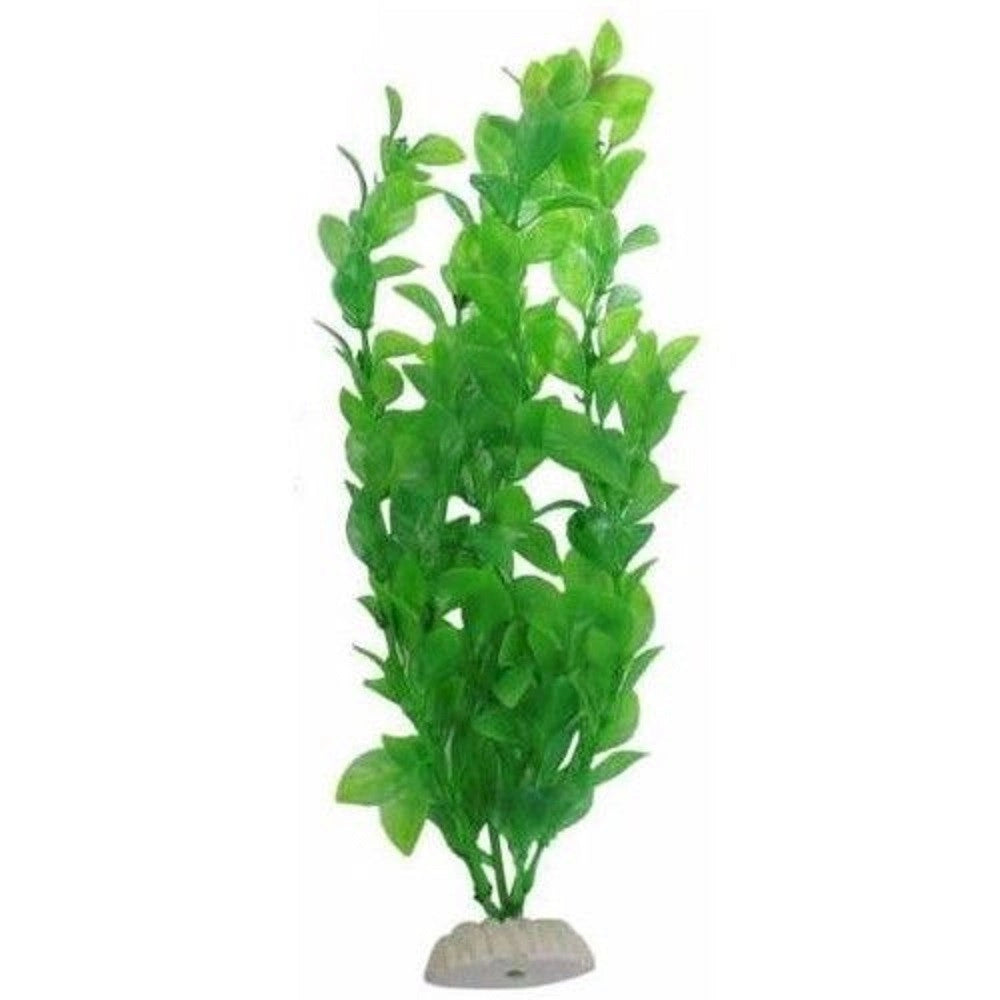 Trade Shop - Pianta 27 Cm Piantina Artificiale Per Acquario Piante Finte Plastica Color Verde -