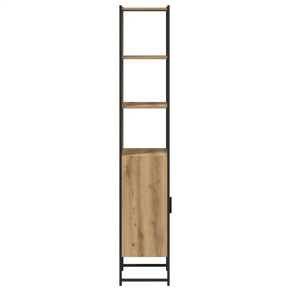 Mobile da Bagno con porta rovere artigianale 33 x 33 x 185,5 cm 862239