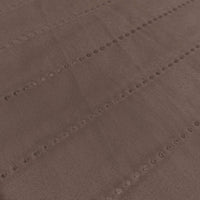 Copridivano Trapuntato con Penisola Destra Seduta 190 cm in Microfibra Marrone