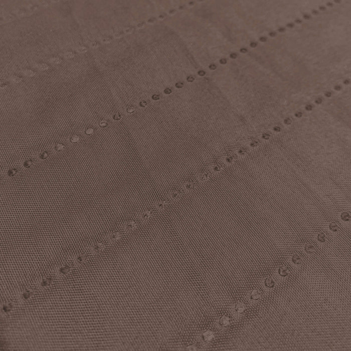 Copridivano Trapuntato con Penisola Destra Seduta 190 cm in Microfibra Marrone