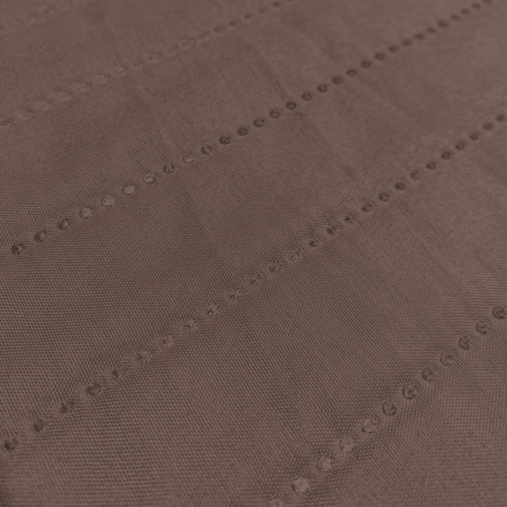 Copridivano Trapuntato con Penisola Destra Seduta 240 cm in Microfibra Marrone