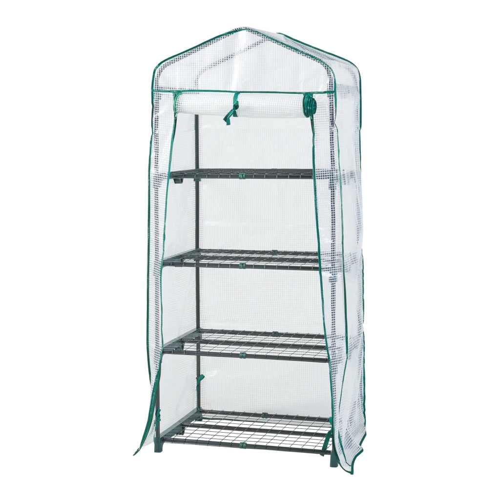 Serra da giardino a 4 livelli 158 x 69 x 49 cm bianca 03_0010541