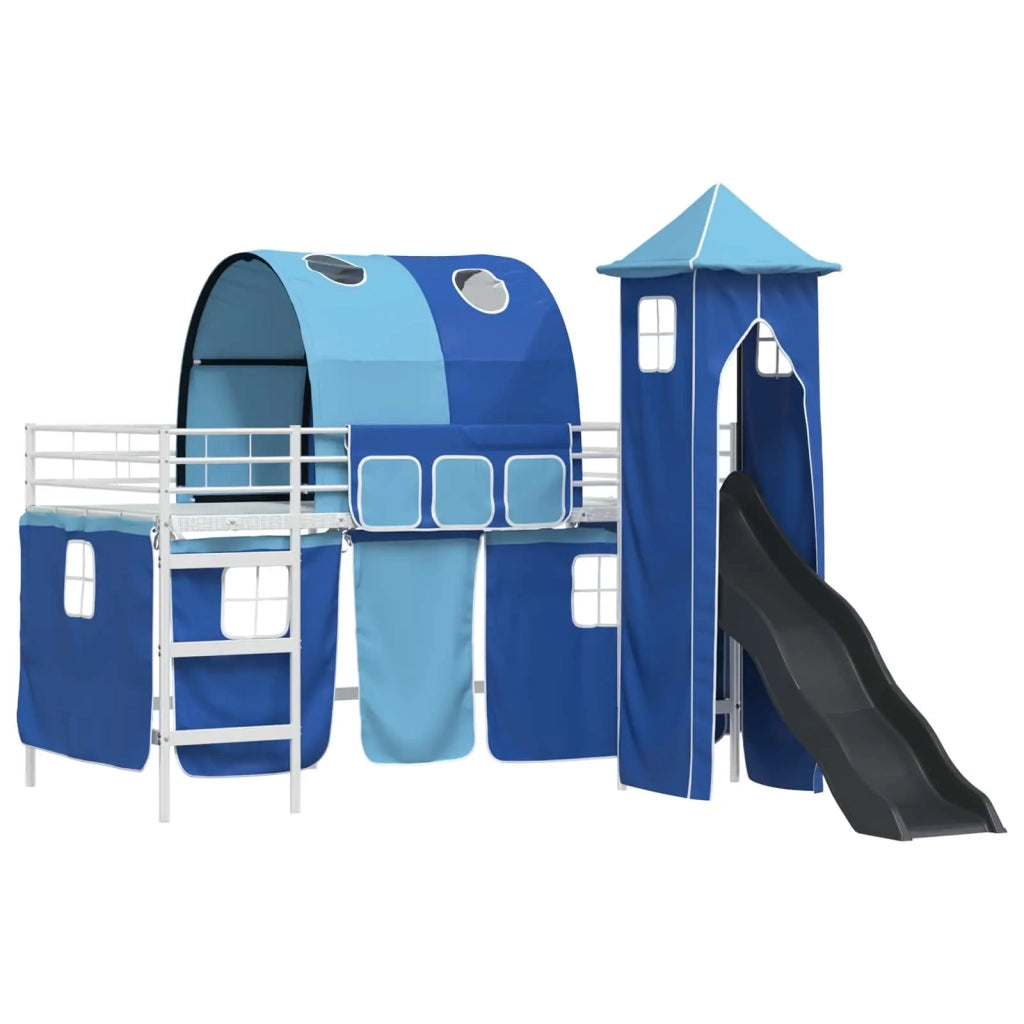 Struttura del letto loft per bambini Bianco e Blu 107 x 200 cm 42020905