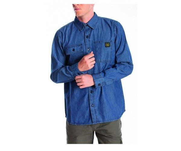 Vigor-Blinky Camicia Rica Lewis Jeans Matt Denim Cotone Taglia XL