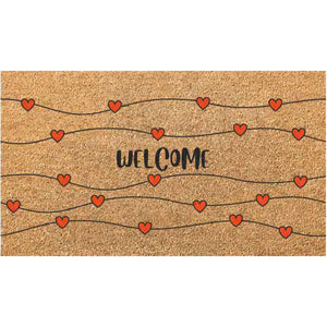 Xtra Zerbino Cocco Pvc Welcome Cuori 40x70cm
