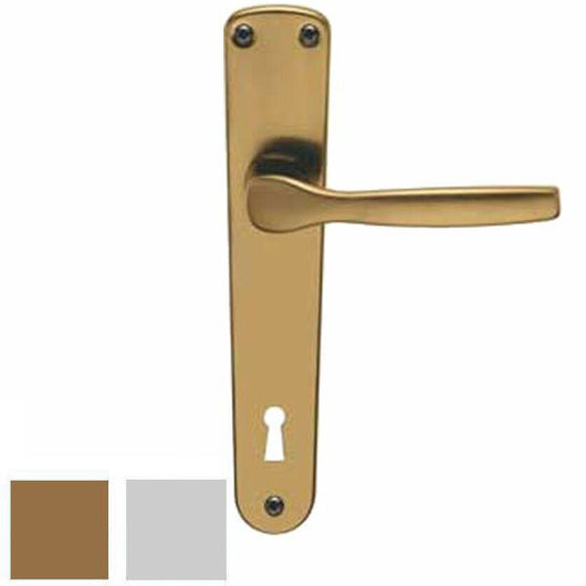 Brialma Maniglia Ginevra Alluminio Bronzato Placca 8x90cm