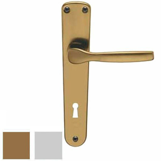 Brialma Maniglia Ginevra Alluminio Bronzato Placca 8x70cm