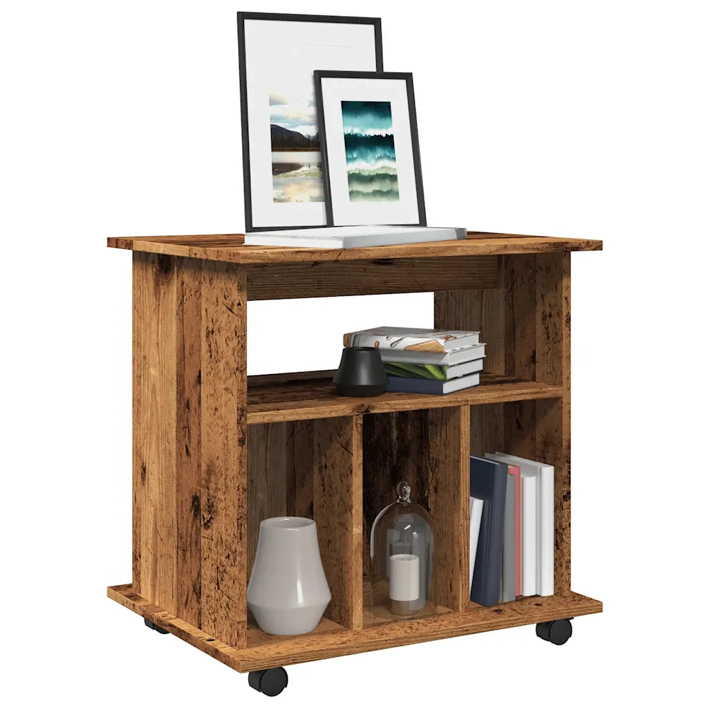 vidaXL Armadietto con Ruote Legno Antico 60x45x60 cm Legno Multistrato