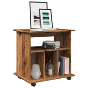 vidaXL Armadietto con Ruote Legno Antico 60x45x60 cm Legno Multistrato