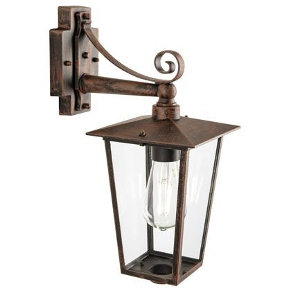 APPLIQUE IN BASSO RIBOT E27 17X26XH41CM RUGGINE