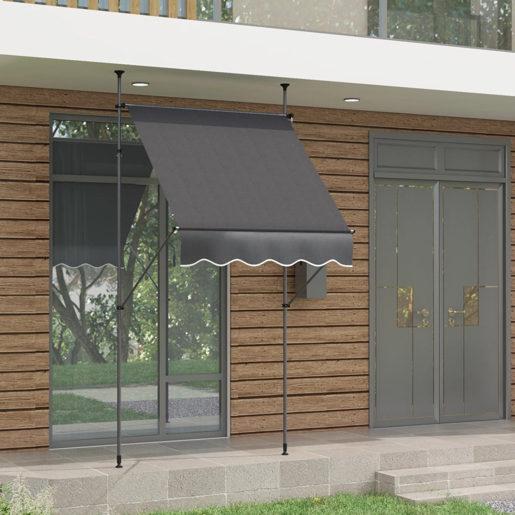 Bancone da lavoro ¨C zephmum ¨C grigio scuro metallo poliestere 150x120x210-300cm