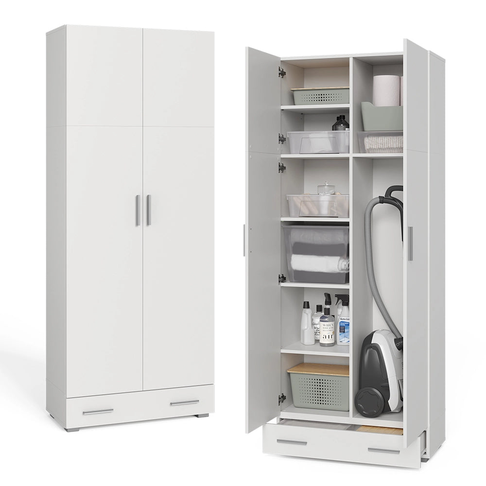 Vicco Scaffale per file Bianco 80 x 182.4 cm con cassetto