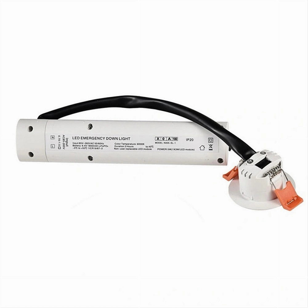 Trade Shop - Faretto Emergenza Incasso 3w 1 Led Cob Anti Blackout Luce Fredda 6500k Na05-sl-1 -