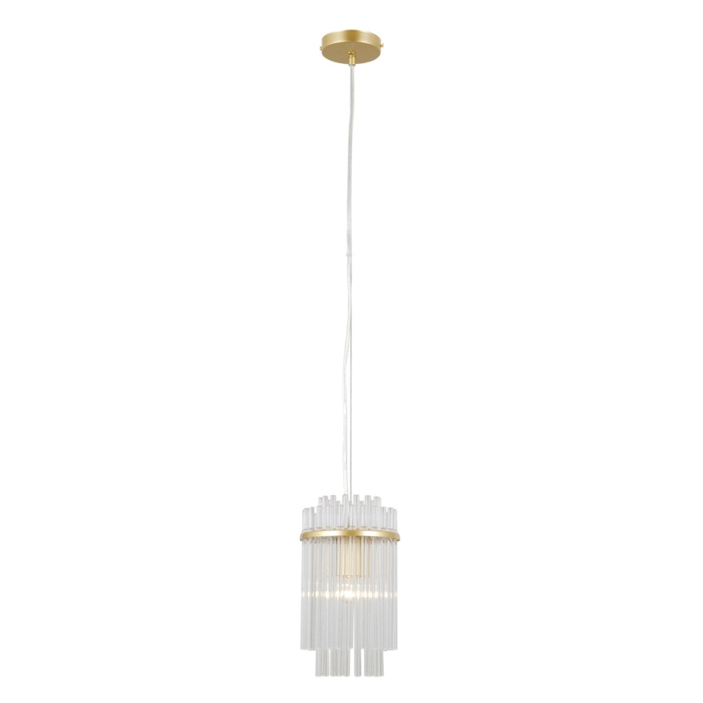 Lampada a sospensione Bonte 1xE27 oro vetro Italux
