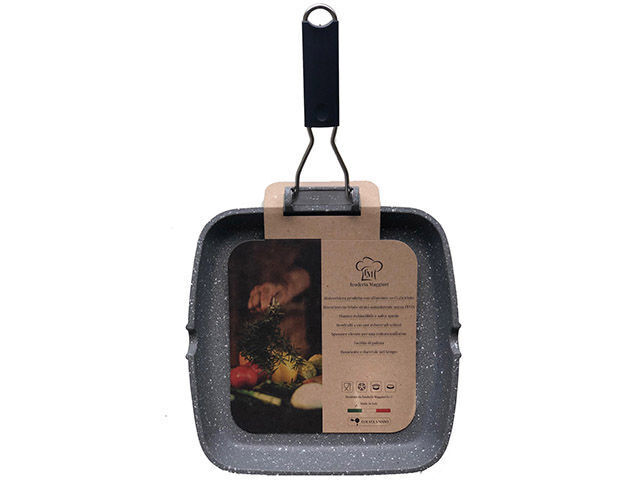 Maggiori Pa19 Bistecchiera Quadra 28x28cm Grigia Puntinata