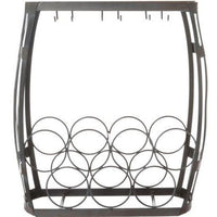 Cantinetta 7 Bottiglie 6 Bicchieri Cm 47,5X48,5X21 Nero