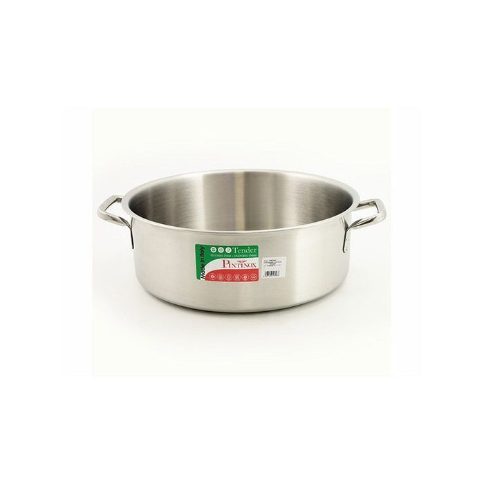 Casseruola bassa per induzione con 2 manici in acciaio Inox Diametro 50 cm