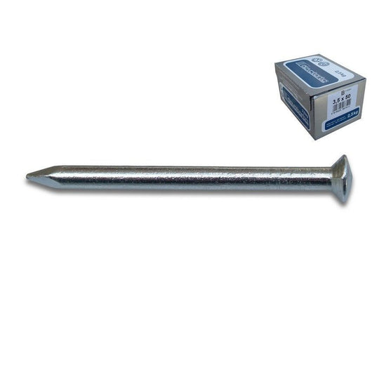 Chiodo Acciaio Testa Bombata Zincato 3,5X50