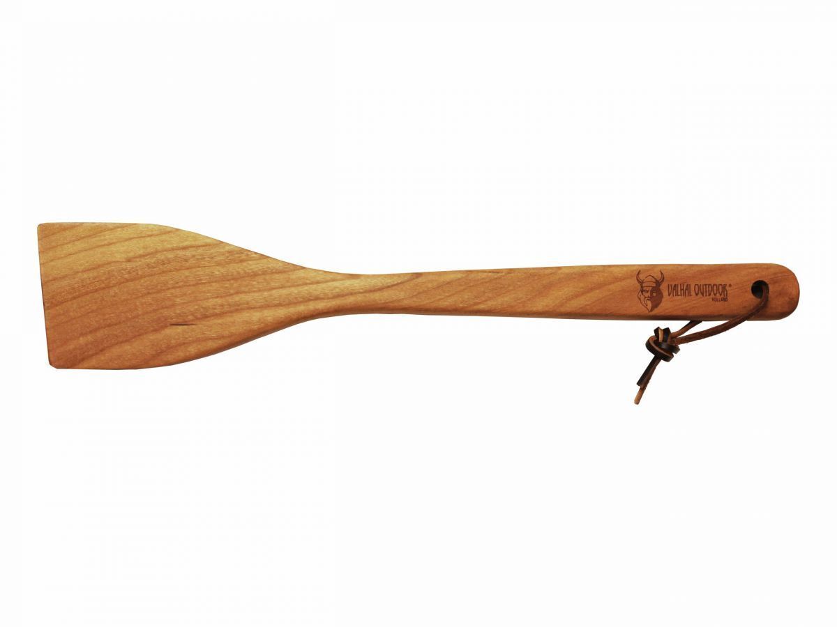 Char-Broil Spatola in Legno di Ciliegio con Cordino in Pelle