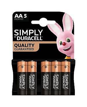 Duracell Pile Simply Alkaline Stilo 5 Pezzi Mn 1500