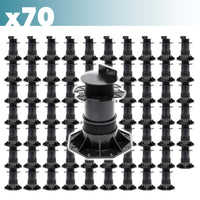 Set 70 supporti per pavimenti galleggianti Altezza regolabile 140-210mm Max 2700 kg Piedini per decking