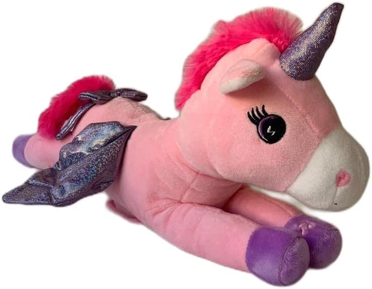 Unicorno Peluche Unicorno per Bambini cm Arcobaleno Giocattolo Rosa Regali Regalo Morbido Cavallo Ali Compleanno Cuscino