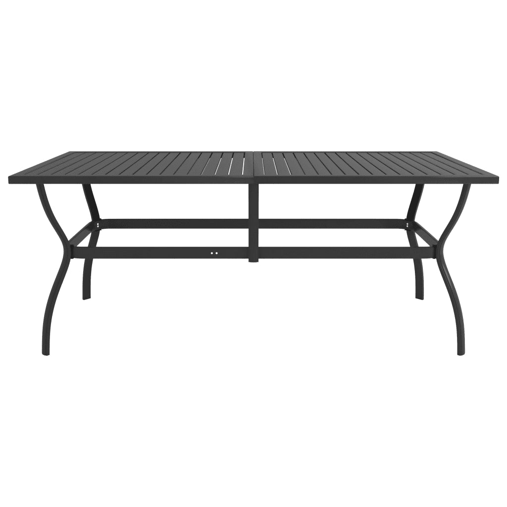 Tavolo da Giardino Antracite 190x80x72 cm in Acciaio cod mxl 34088
