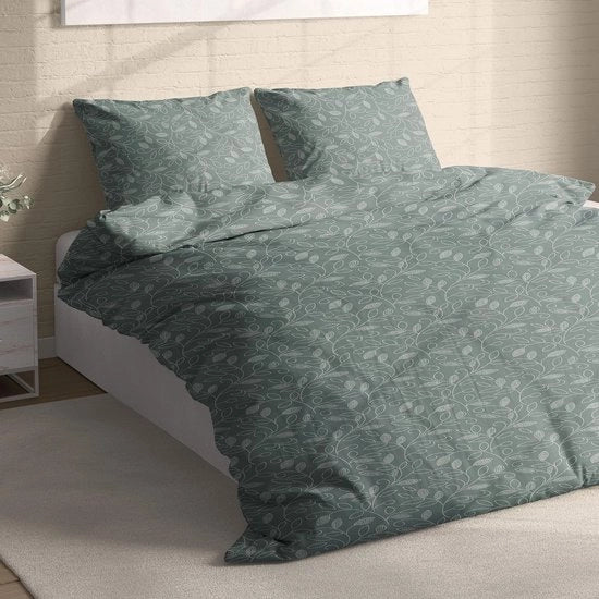 Biancheria da letto in flanella (verde, 155 x 220 cm)