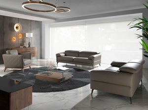 Tavolino rettangolare in vetro temperato e noce