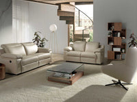 Tavolino rettangolare in vetro temperato e noce