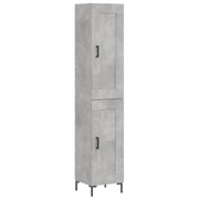 Credenza | Madia | Buffet da pranzo | Armadio da pranzo Grigio Cemento 34,5x34x180 cm in Legno Multistrato