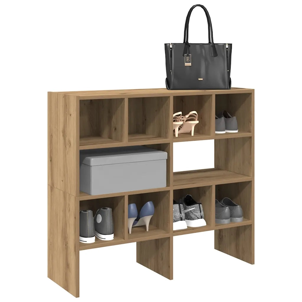 Scarpiere 2 pz Impilabili Rovere Artigianale 89,5x30x40 cm