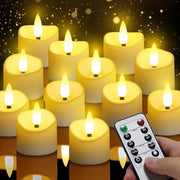 Lampadine LED senza fiamma con telecomando - 12 pezzi, Ideali per matrimoni, feste e decorazione di interni