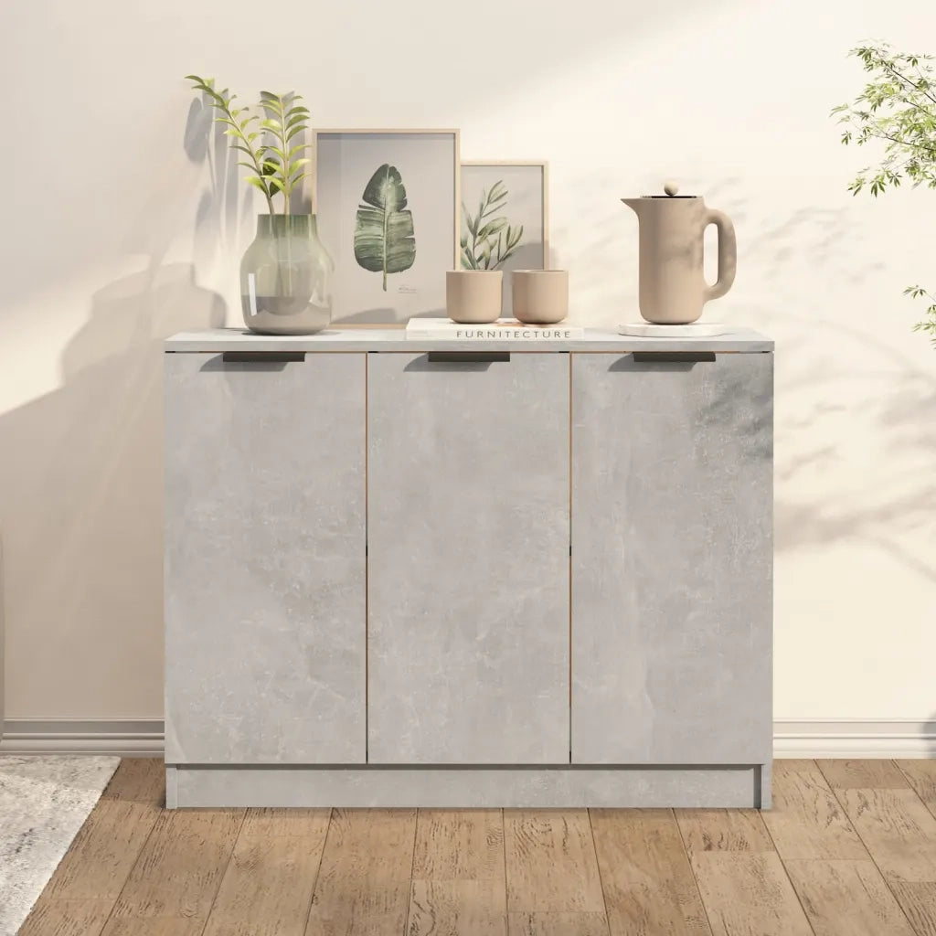 Credenza | Madia | Buffet da pranzo | Armadio da pranzo Grigio Cemento 90,5x30x70 cm in Legno Multistrato