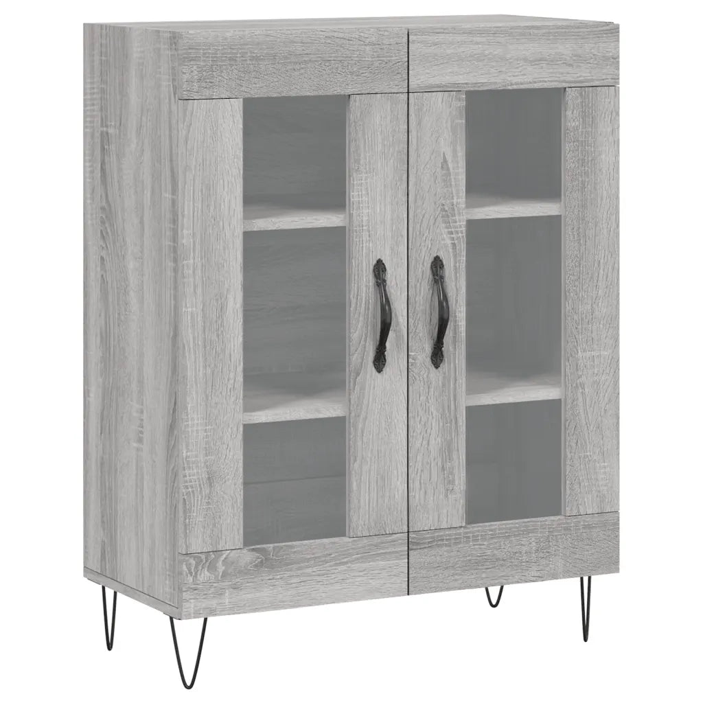 Credenza | Madia | Buffet da pranzo | Armadio da pranzo Grigio Sonoma 69,5x34x180 cm in Legno Multistrato
