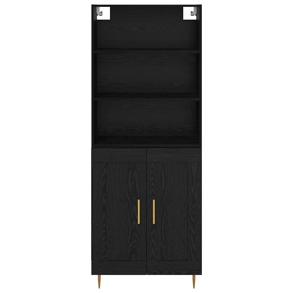 Credenza Rovere Nero 69,5 x 34 x 180 cm Legno multistrato 3416262