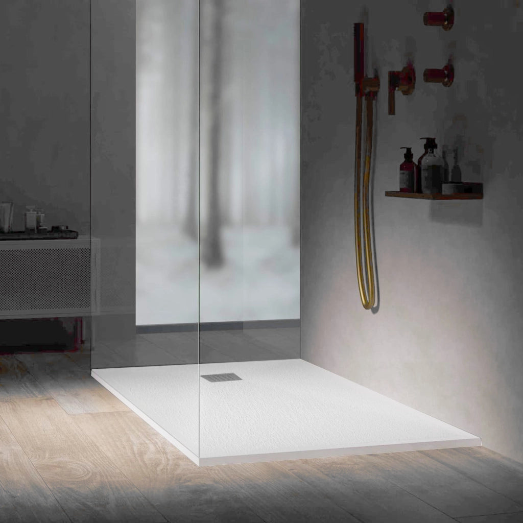 Piatto Doccia 80x100 Petra_h3- Hatria Superficie: Naturale, Colore:: Bianco, Misure:: 80 x 100