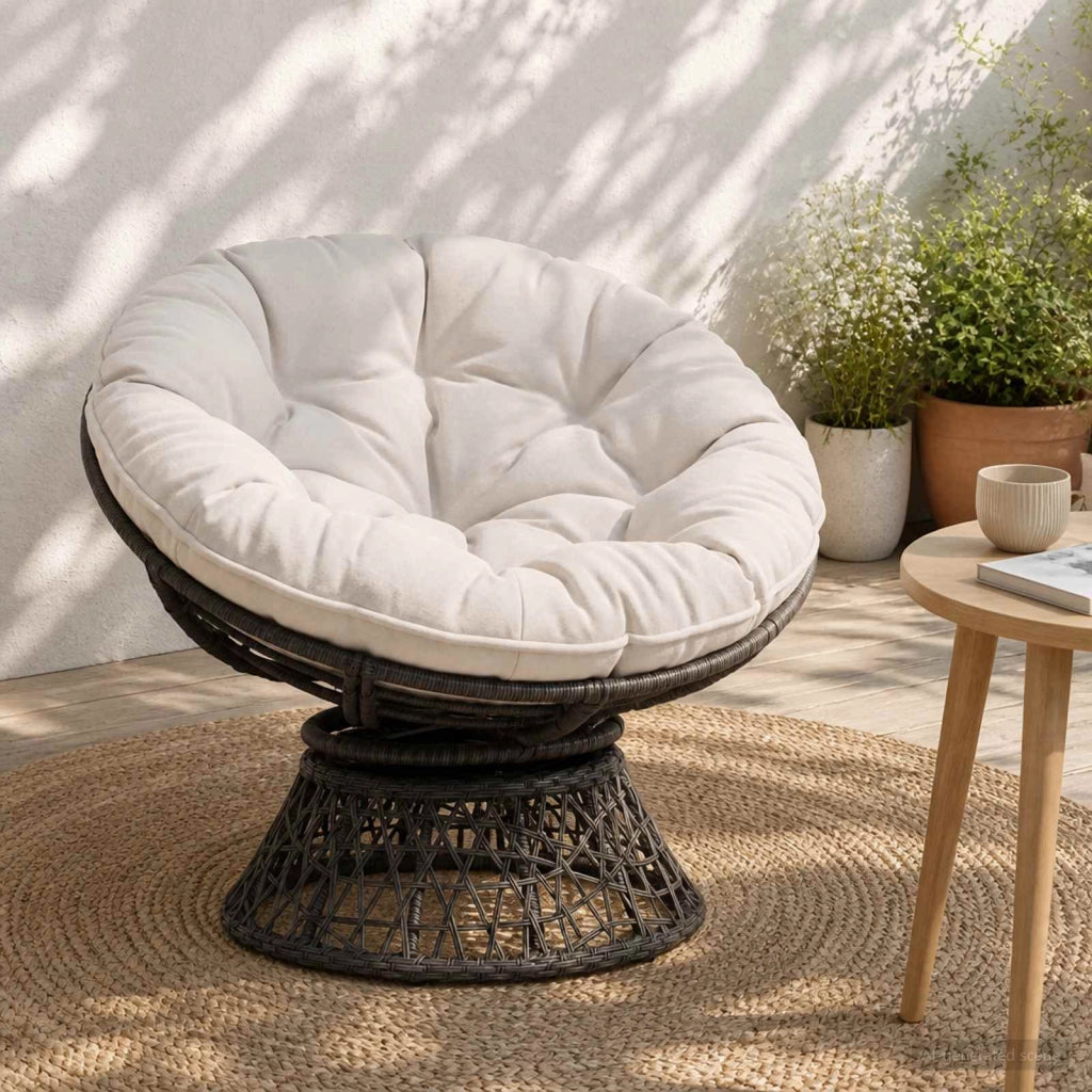Cuscino per Sedia Appesa VIANEN 100% Poliestere Bianco 954013