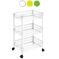 Tontarelli Carrello 3 Cestini Mito Bianco 40x29x62cm