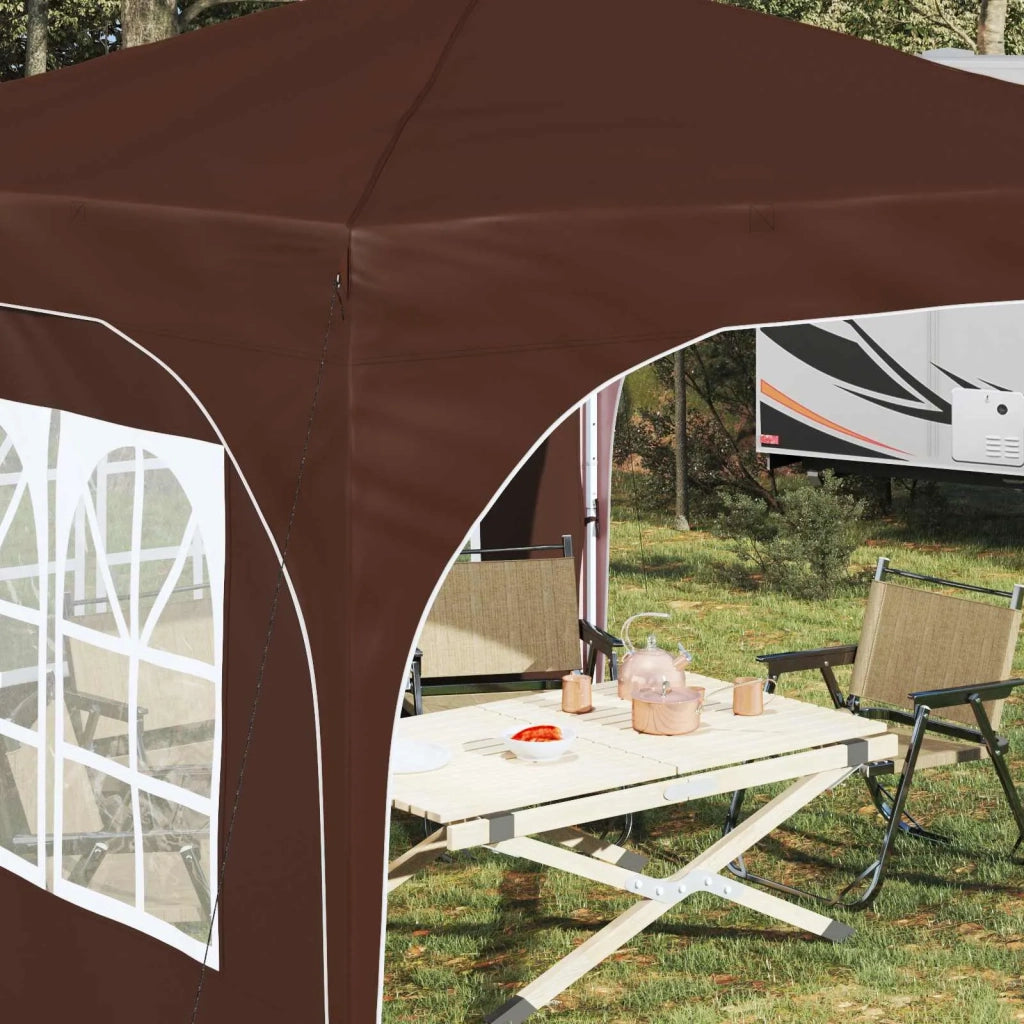 Tenda per feste a pop-up 290 x 290 x 245 cm Marrone 42019863