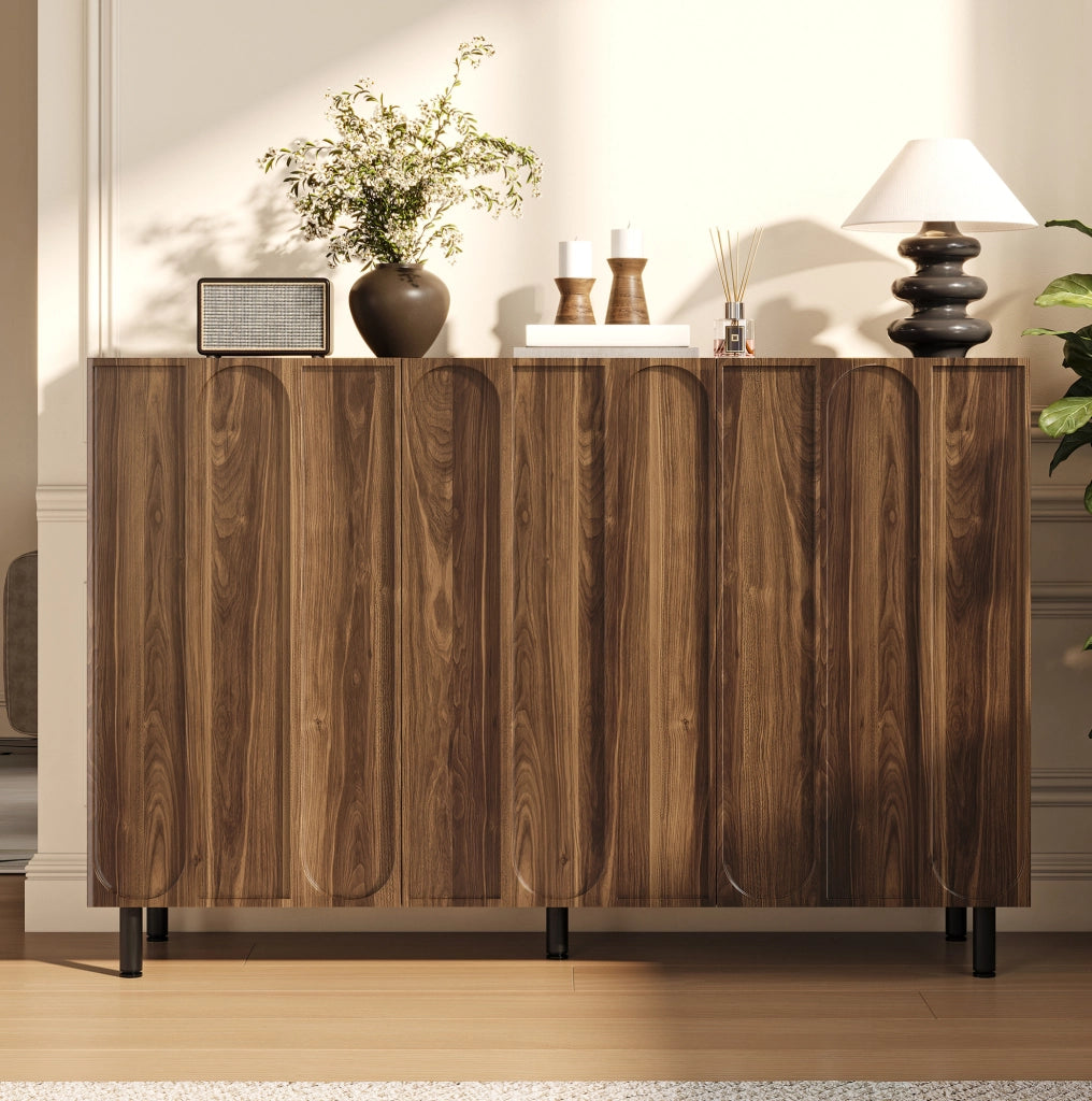 Sideboard multifunzione con 3 ante; 120x37x80 cm; colore noce