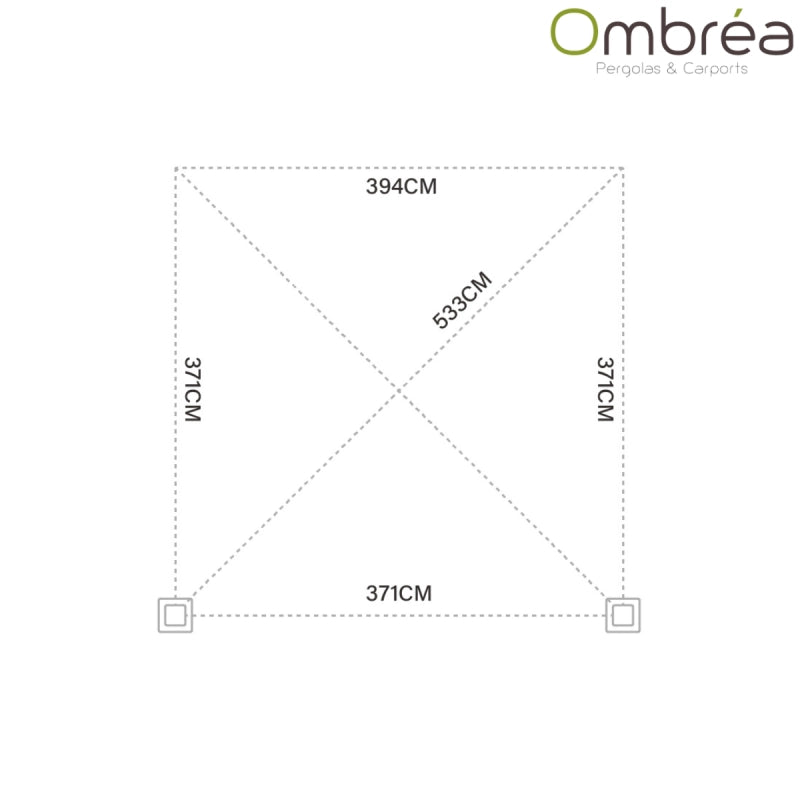Pergola Bioclimatica Addossata Collezione VS 4x4M - V2 Antracite