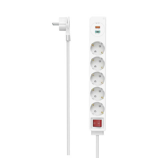 Hama 00223186 prolunghe e multiple 1,4 m 5 presa(e) AC Interno Bianco