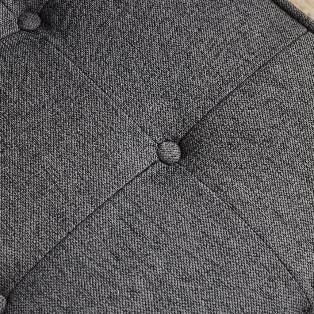 Divano modulare compatto per piccoli spazi con comfort morbido e facile da spostare in legno multistrato grigio scuro