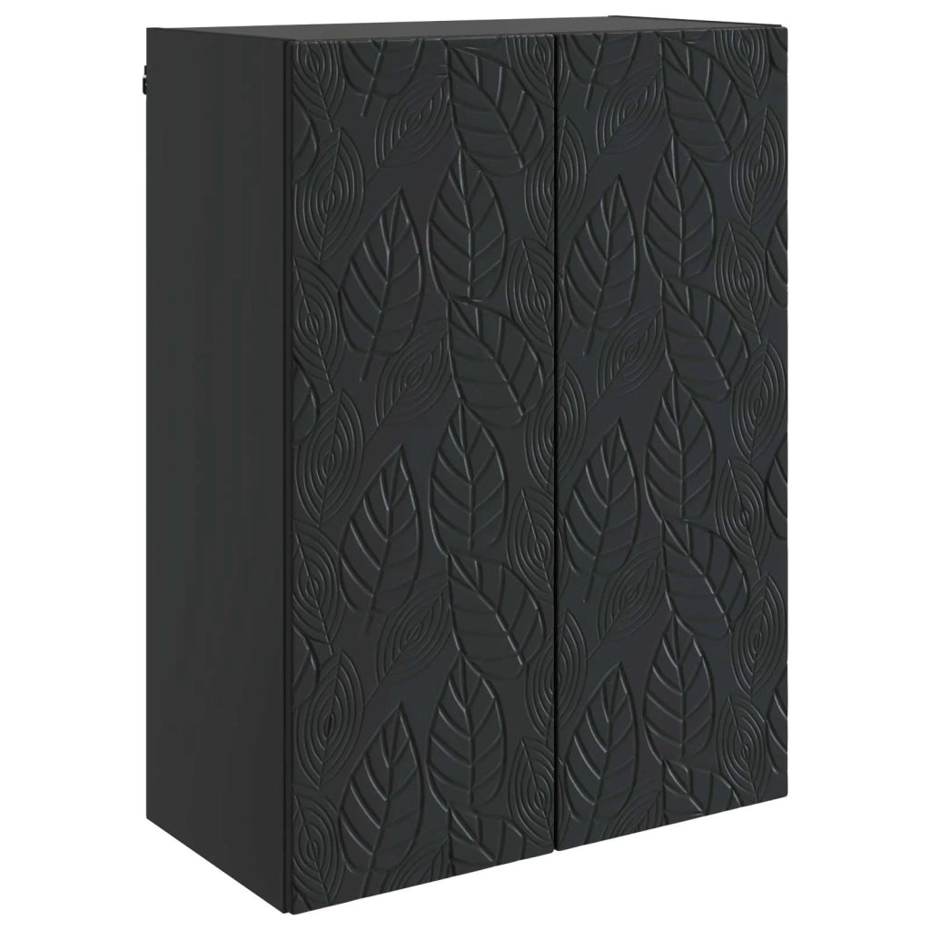 Mobiletto a muro Nero 66 x 34,5 x 90 cm Legno ingegnerizzato