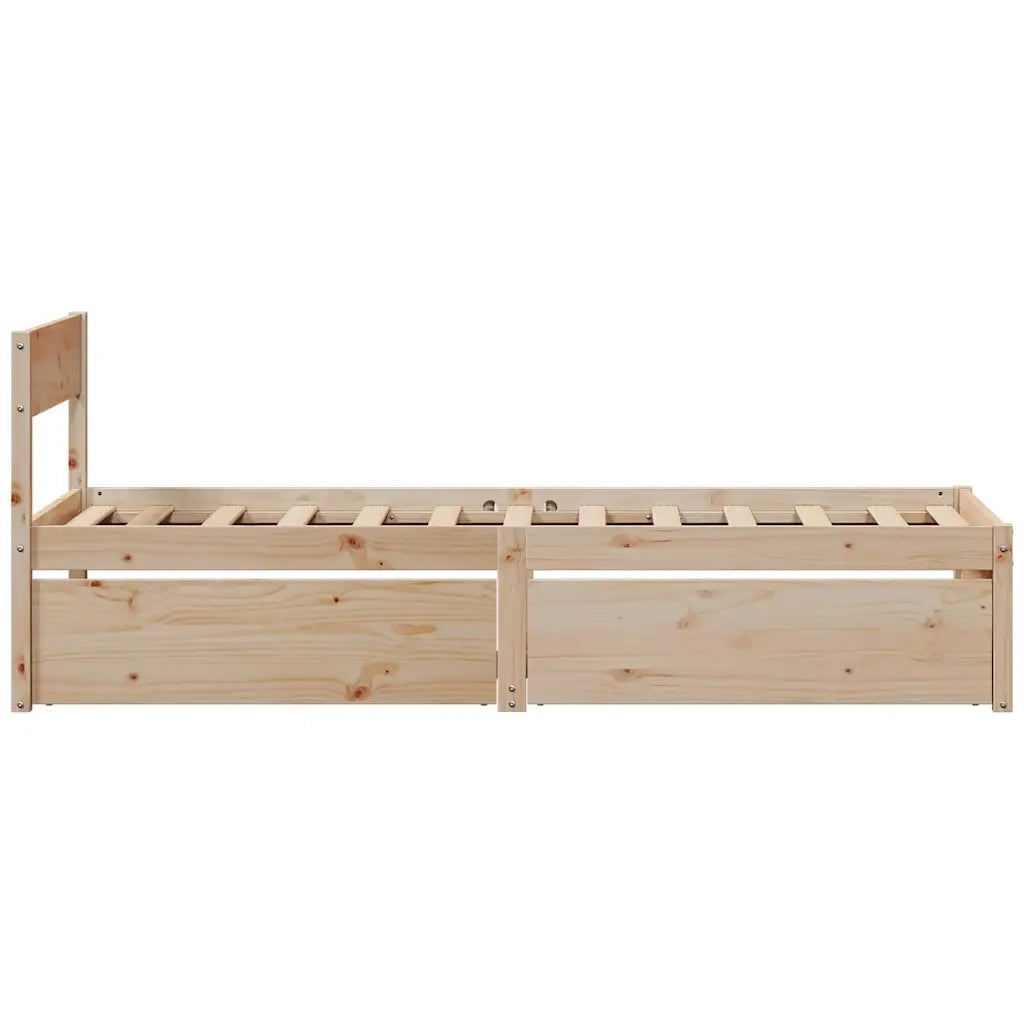 Letto senza Materasso 75x190 cm in Legno Massello Pino