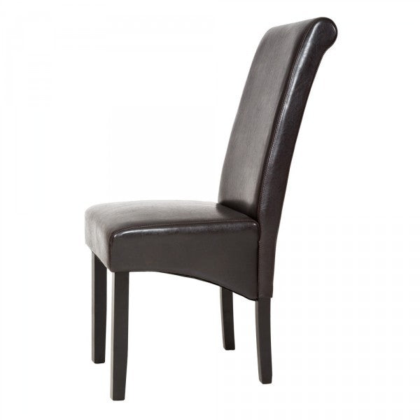 Set di 2 sedie per soggiorno cucina sala da pranzo marrone scuro 08_0000455