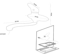 Rubinetto miscelatore gruppo lavello a parete dorato, oro