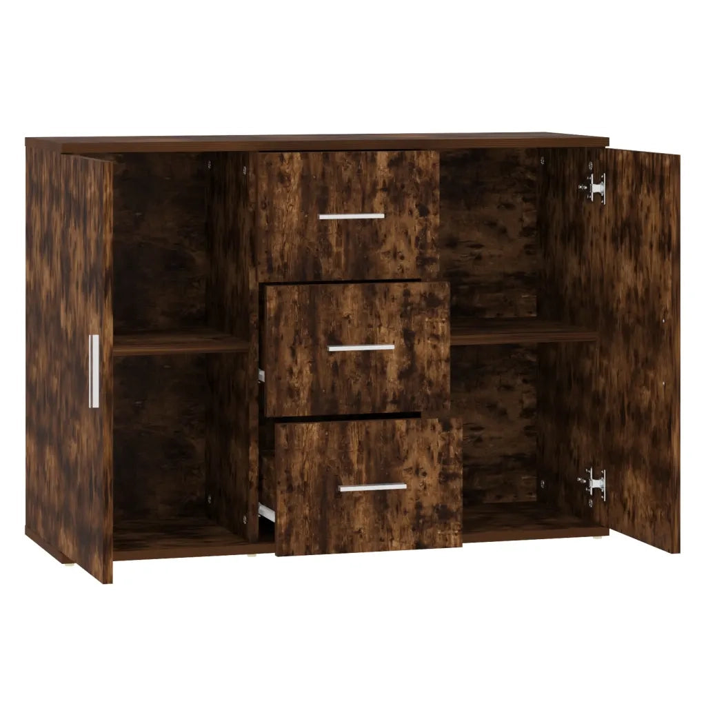 Credenza-Buffet-Armadio da cucina Rovere Fumo 91x29,5x65 cm in Legno Multistrato