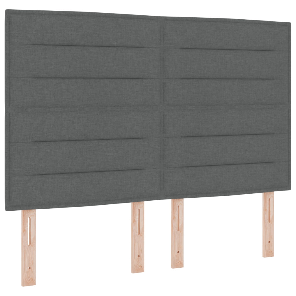 Letto a molle di vitaXL con materasso grigio scuro 160x200 cm in tessuto